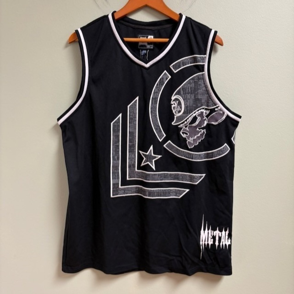 Vintage Y2K Metal Mulisha Mens Shirt Size XL Sleeveless Black Large Skull Logo